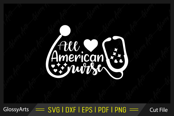 All American Nurse Svg Printable File: Graphics and Crafts for Content Creation