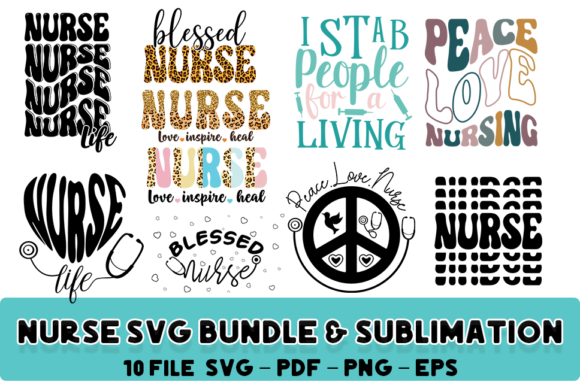 Nurse Svg Bundle Sublimation: Graphics for Local Business Branding