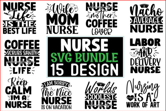 Nurse SVG T Shirt Design Bundle
