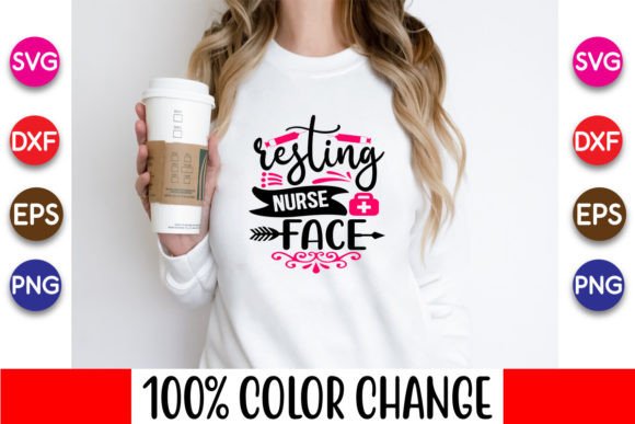 Resting Nurse Face SVG for Crafts and Graphics