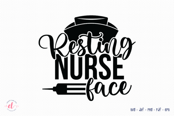 Resting Nurse Face SVG - Nurse SVG