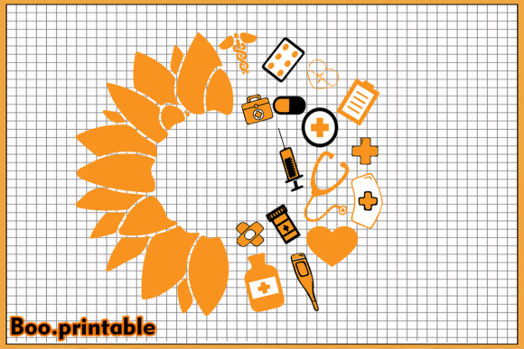 Sun Flower Nurse SVG for Crafts and Graphics