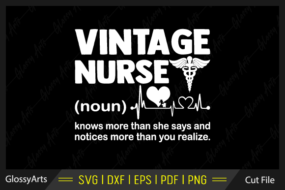 Vintage Nurse Svg Printable Cut File for Graphics and Crafts